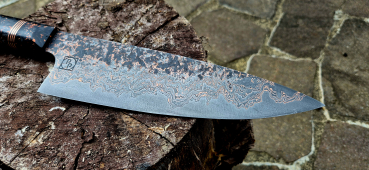 Chefmesser Kupferdamast