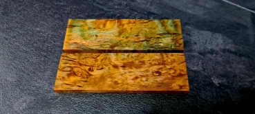 Stabilized curly birch handle scales (GS4)