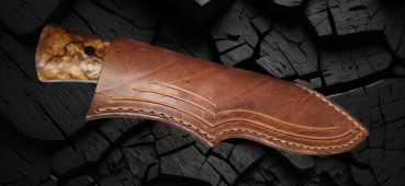 Custom-made leather steath