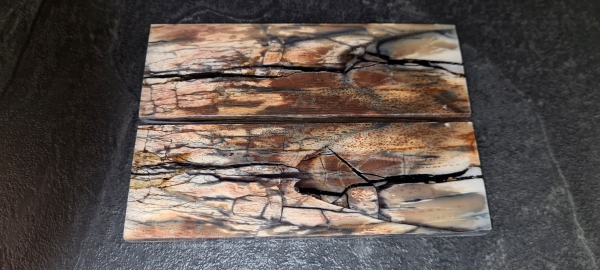 Mammoth tusk stabilized handle scales pair (natural)