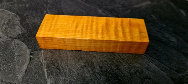 Yellow stabilized flamed maple