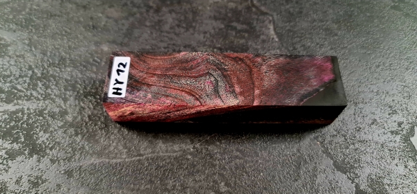 Hybrid wood (HY12) blue/pink stabilized burl poplar 