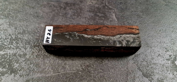 Hybrid wood (HY26) stabilized bog oak