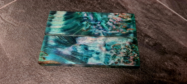 Stabilized curly birch handle scales (GS8)