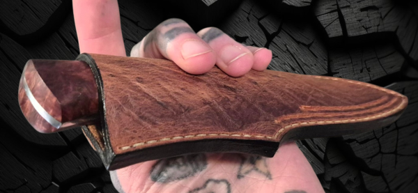 Custom-made leather steath